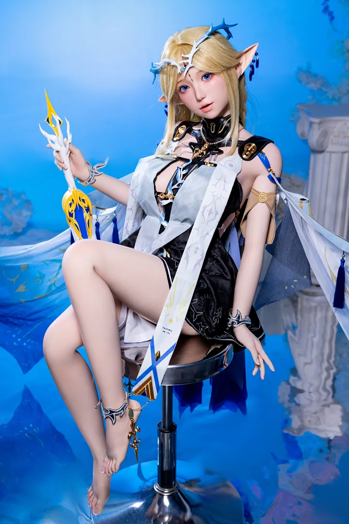 149cm (4ft11) Petite B-Cup Jelly Breasts Silicone Sex Doll LiHuiNai, ROS Head
